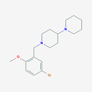 1-[(5-bromo-2-methoxyphenyl)methyl]-4-piperidin-1-ylpiperidine