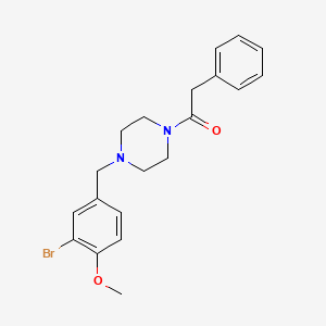 1-[4-[(3-Bromo-4-methoxyphenyl)methyl]piperazin-1-yl]-2-phenylethanone