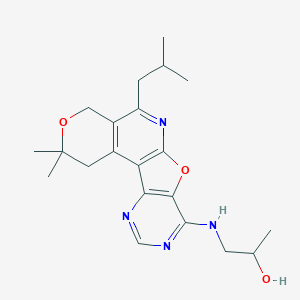 molecular formula C21H28N4O3 B357620 1-[(5-isobutyl-2,2-dimethyl-1,4-dihydro-2H-pyrano[4'',3'':4',5']pyrido[3',2':4,5]furo[3,2-d]pyrimidin-8-yl)amino]-2-propanol CAS No. 896820-40-9