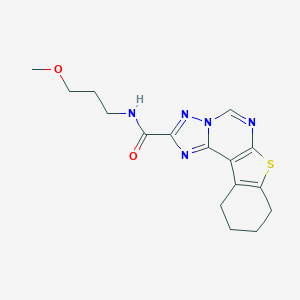 molecular formula C16H19N5O2S B357621 N-(3-methoxypropyl)-8,9,10,11-tetrahydro[1]benzothieno[3,2-e][1,2,4]triazolo[1,5-c]pyrimidine-2-carboxamide CAS No. 896825-26-6