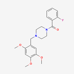 (2-FLUOROPHENYL)[4-(2,4,5-TRIMETHOXYBENZYL)PIPERAZINO]METHANONE