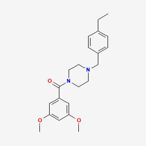 molecular formula C22H28N2O3 B3576254 1-(3,5-DIMETHOXYBENZOYL)-4-[(4-ETHYLPHENYL)METHYL]PIPERAZINE 