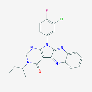 3-sec-butyl-11-(3-chloro-4-fluorophenyl)-3,11-dihydro-4H-pyrimido[5',4':4,5]pyrrolo[2,3-b]quinoxalin-4-one