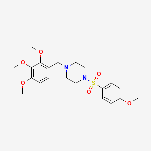 1-[(4-methoxyphenyl)sulfonyl]-4-(2,3,4-trimethoxybenzyl)piperazine