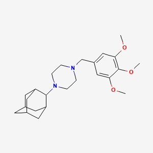 molecular formula C24H36N2O3 B3576298 1-(2-adamantyl)-4-(3,4,5-trimethoxybenzyl)piperazine 