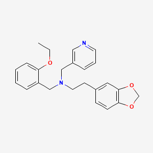 N-[2-(1,3-BENZODIOXOL-5-YL)ETHYL]-N-(2-ETHOXYBENZYL)-N-(3-PYRIDYLMETHYL)AMINE