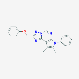 (8,9-dimethyl-7-phenyl-7H-pyrrolo[3,2-e][1,2,4]triazolo[1,5-c]pyrimidin-2-yl)methyl phenyl ether