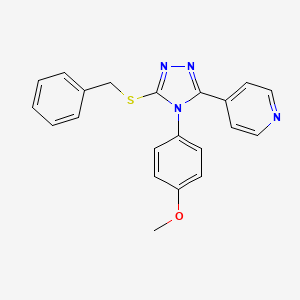 4-[5-(benzylthio)-4-(4-methoxyphenyl)-4H-1,2,4-triazol-3-yl]pyridine