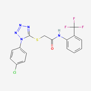 2-{[1-(4-CHLOROPHENYL)-1H-1,2,3,4-TETRAZOL-5-YL]SULFANYL}-N-[2-(TRIFLUOROMETHYL)PHENYL]ACETAMIDE