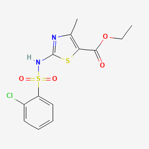 ethyl 2-{[(2-chlorophenyl)sulfonyl]amino}-4-methyl-1,3-thiazole-5-carboxylate