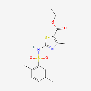 ethyl 2-{[(2,5-dimethylphenyl)sulfonyl]amino}-4-methyl-1,3-thiazole-5-carboxylate