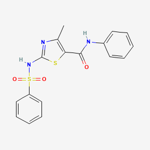 4-methyl-N-phenyl-2-[(phenylsulfonyl)amino]-1,3-thiazole-5-carboxamide