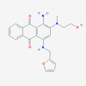 molecular formula C22H21N3O4 B357639 1-Amino-4-[(2-furylmethyl)amino]-2-[(2-hydroxyethyl)(methyl)amino]anthra-9,10-quinone CAS No. 903194-83-2