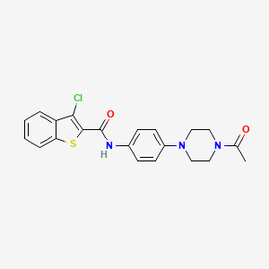 N-[4-(4-acetyl-1-piperazinyl)phenyl]-3-chloro-1-benzothiophene-2-carboxamide