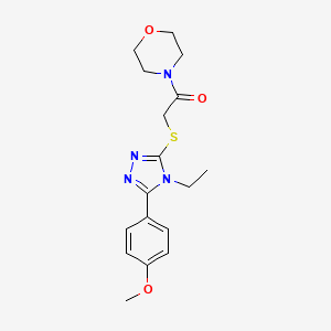 4-({[4-ethyl-5-(4-methoxyphenyl)-4H-1,2,4-triazol-3-yl]thio}acetyl)morpholine