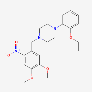 1-[(4,5-Dimethoxy-2-nitrophenyl)methyl]-4-(2-ethoxyphenyl)piperazine