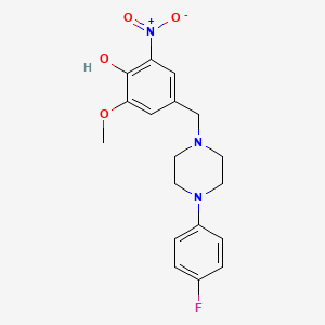 molecular formula C18H20FN3O4 B3576489 4-[[4-(4-fluorophenyl)piperazin-1-yl]methyl]-2-methoxy-6-nitrophenol 