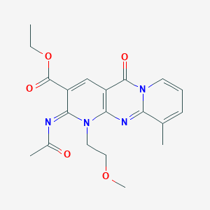 2-[(Z)-Acetylimino]-1-(2-methoxy-ethyl)-8-methyl-10-oxo-1,10-dihydro-2H-1,9,10a-triaza-anthracene-3-c arboxylic acid ethyl ester