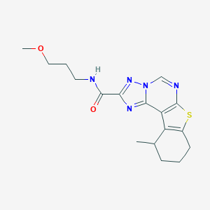 N-(3-methoxypropyl)-11-methyl-8,9,10,11-tetrahydro[1]benzothieno[3,2-e][1,2,4]triazolo[1,5-c]pyrimidine-2-carboxamide