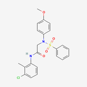 N~1~-(3-chloro-2-methylphenyl)-N~2~-(4-methoxyphenyl)-N~2~-(phenylsulfonyl)glycinamide