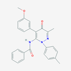 N-[4-(3-methoxyphenyl)-6-methyl-2-(4-methylphenyl)-5-oxopyridazin-3-yl]benzamide