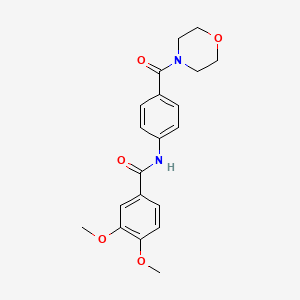 3,4-DIMETHOXY-N-[4-(MORPHOLINOCARBONYL)PHENYL]BENZAMIDE