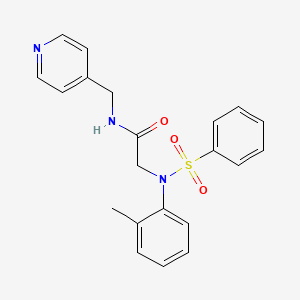 N~2~-(2-methylphenyl)-N~2~-(phenylsulfonyl)-N~1~-(4-pyridinylmethyl)glycinamide