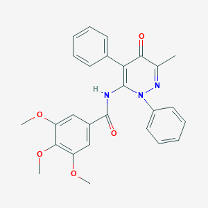 3,4,5-trimethoxy-N-(6-methyl-5-oxo-2,4-diphenyl-2,5-dihydro-3-pyridazinyl)benzamide