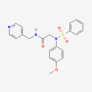 N~2~-(4-methoxyphenyl)-N~2~-(phenylsulfonyl)-N~1~-(4-pyridinylmethyl)glycinamide