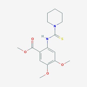 molecular formula C16H22N2O4S B357655 Methyl 4,5-dimethoxy-2-(piperidine-1-carbothioylamino)benzoate CAS No. 895884-90-9