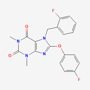 7-(2-Fluorobenzyl)-8-(4-fluorophenoxy)-1,3-dimethyl-1H-purine-2,6(3H,7H)-dione