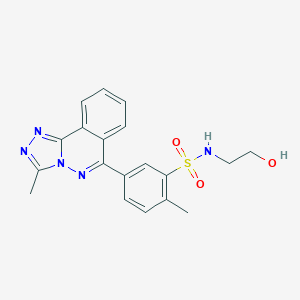 molecular formula C19H19N5O3S B357657 N-(2-hydroxyethyl)-2-methyl-5-(3-methyl[1,2,4]triazolo[3,4-a]phthalazin-6-yl)benzenesulfonamide CAS No. 727675-57-2