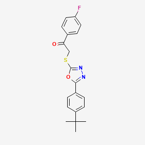 2-{[5-(4-tert-butylphenyl)-1,3,4-oxadiazol-2-yl]thio}-1-(4-fluorophenyl)ethanone