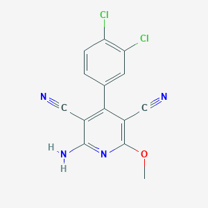 2-amino-4-(3,4-dichlorophenyl)-6-methoxy-3,5-pyridinedicarbonitrile