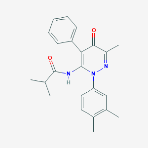 N-[2-(3,4-dimethylphenyl)-6-methyl-5-oxo-4-phenylpyridazin-3-yl]-2-methylpropanamide