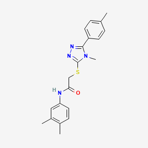 N-(3,4-dimethylphenyl)-2-{[4-methyl-5-(4-methylphenyl)-4H-1,2,4-triazol-3-yl]sulfanyl}acetamide