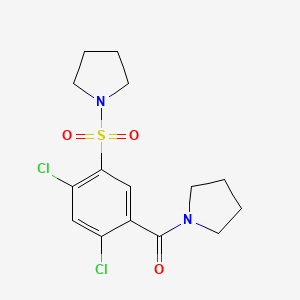 1-{[2,4-dichloro-5-(1-pyrrolidinylcarbonyl)phenyl]sulfonyl}pyrrolidine