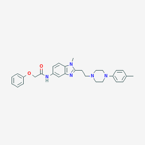 N-[1-methyl-2-[2-[4-(4-methylphenyl)piperazin-1-yl]ethyl]benzimidazol-5-yl]-2-phenoxyacetamide