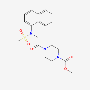 ethyl 4-[N-(methylsulfonyl)-N-1-naphthylglycyl]-1-piperazinecarboxylate