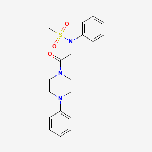 N-(2-methylphenyl)-N-[2-oxo-2-(4-phenylpiperazin-1-yl)ethyl]methanesulfonamide