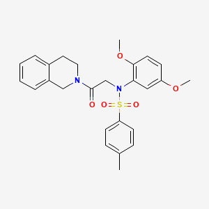 N-(2,5-DIMETHOXYPHENYL)-4-METHYL-N-[2-OXO-2-(1,2,3,4-TETRAHYDROISOQUINOLIN-2-YL)ETHYL]BENZENE-1-SULFONAMIDE