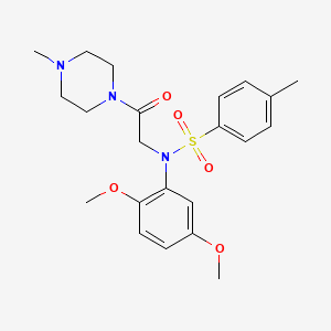 N-(2,5-dimethoxyphenyl)-4-methyl-N-[2-(4-methyl-1-piperazinyl)-2-oxoethyl]benzenesulfonamide