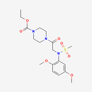 ethyl 4-[N-(2,5-dimethoxyphenyl)-N-(methylsulfonyl)glycyl]-1-piperazinecarboxylate