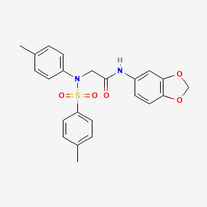 N~1~-1,3-benzodioxol-5-yl-N~2~-(4-methylphenyl)-N~2~-[(4-methylphenyl)sulfonyl]glycinamide