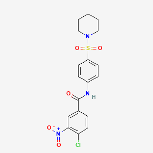 4-chloro-3-nitro-N-[4-(1-piperidinylsulfonyl)phenyl]benzamide