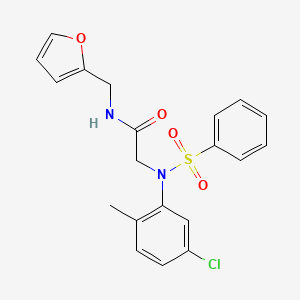 N~2~-(5-chloro-2-methylphenyl)-N~1~-(2-furylmethyl)-N~2~-(phenylsulfonyl)glycinamide