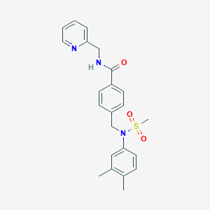 4-{[(3,4-dimethylphenyl)(methylsulfonyl)amino]methyl}-N-(2-pyridinylmethyl)benzamide