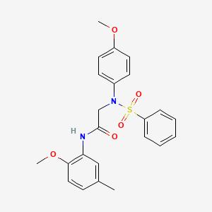 N~1~-(2-methoxy-5-methylphenyl)-N~2~-(4-methoxyphenyl)-N~2~-(phenylsulfonyl)glycinamide