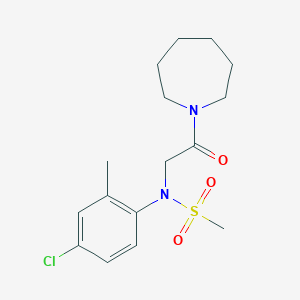 N-[2-(azepan-1-yl)-2-oxoethyl]-N-(4-chloro-2-methylphenyl)methanesulfonamide