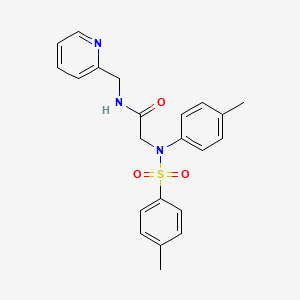 2-(4-methyl-N-(4-methylphenyl)sulfonylanilino)-N-(pyridin-2-ylmethyl)acetamide